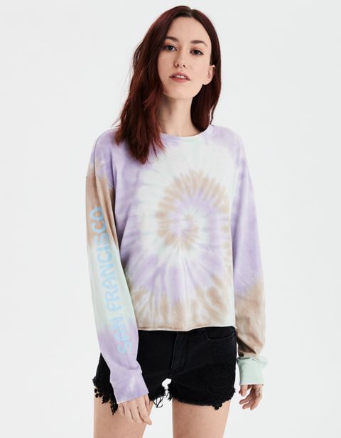 Женские футболки American Eagle AE Tie Dye San Fransisco Graphic T-Shirt