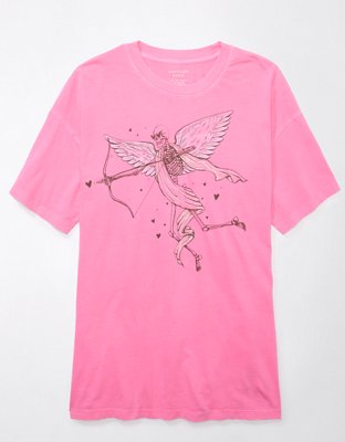 Женские футболки American Eagle AE Oversized Valentine Skeleton Graphic T-Shirt — фото 2