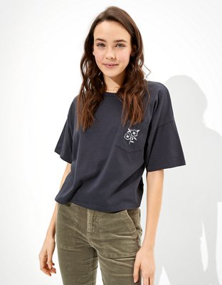 AE Cropped Graphic T-Shirt