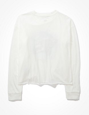 Женские футболки American Eagle AE Long Sleeve Cropped Graphic T-Shirt — фото 4