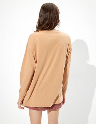 Женские футболки American Eagle AE Oversized Long-Sleeve Celestial Graphic T-Shirt — фото 2