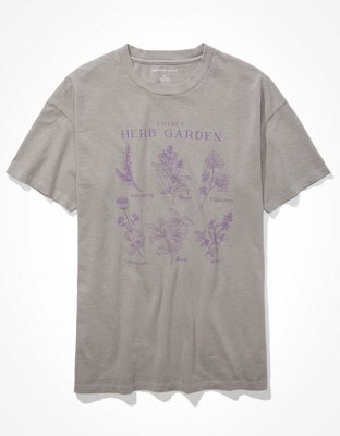 Женские футболки American Eagle AE Oversized Herb Graphic T-Shirt — фото 3