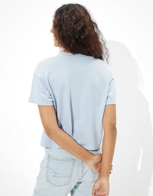 Женские футболки American Eagle AE Cropped Penguin Graphic T-Shirt — фото 2