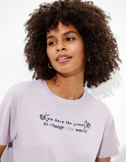 Женские футболки American Eagle AE Change The World Graphic T-Shirt