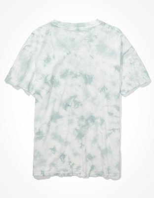 Женские футболки American Eagle AE Oversized Tie Dye Peace Graphic T-Shirt — фото 4