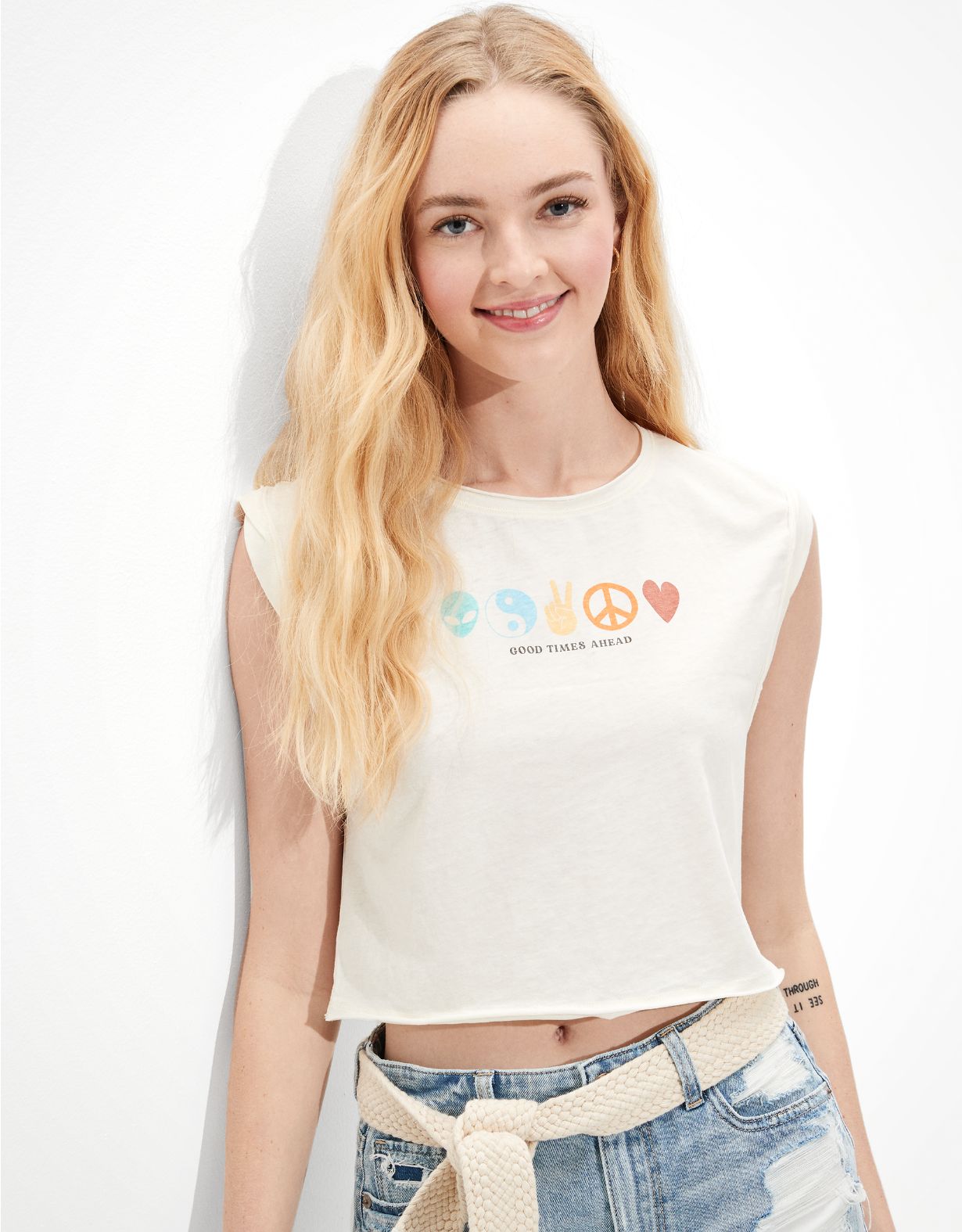 AE Peace + Love Graphic Tank Top