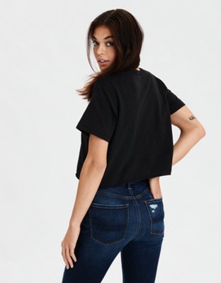 Женские футболки American Eagle AE Halloween Cropped Graphic T-Shirt — фото 2
