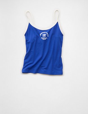 Женский топ American Eagle AE x Umbro Cami, цвет: Синий — фото 4
