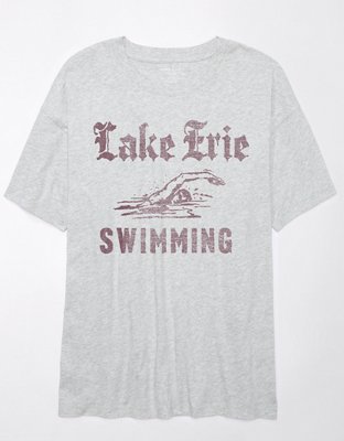 AE Oversized Lake Erie Swimming Graphic T-Shirt