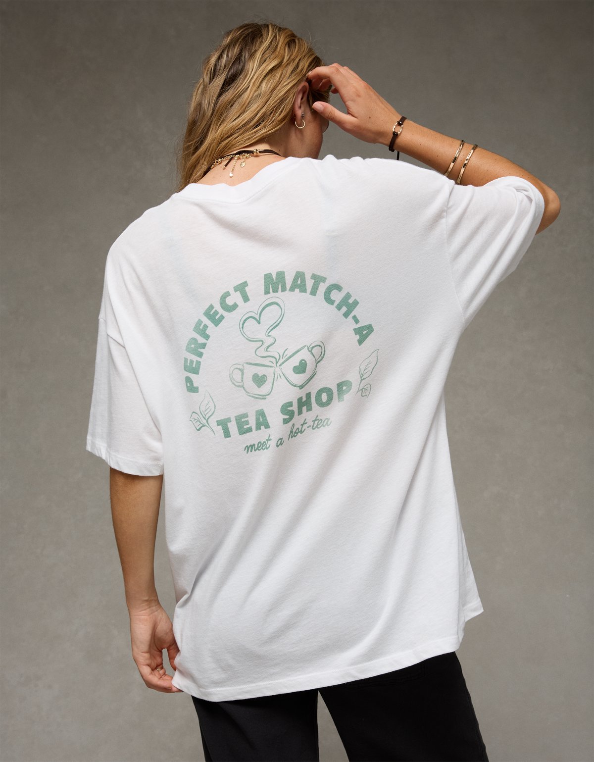 AE Oversized Matcha Graphic Tee - image 2