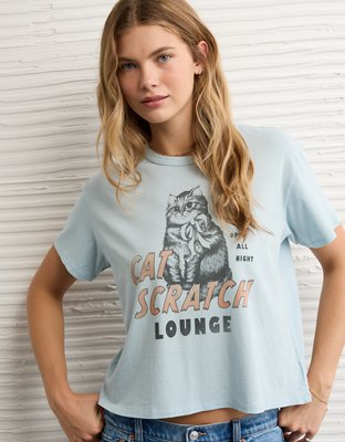 AE Ex-Boyfriend Cat Graphic T-Shirt