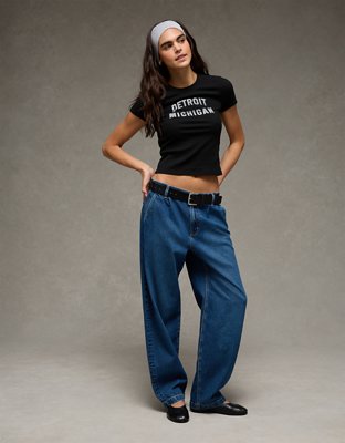 AE Detroit Michigan Graphic Hey Baby Tee