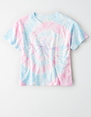Женские футболки American Eagle AE Tie Dye Coca Cola Graphic T-Shirt — фото 3