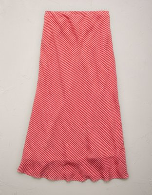 AE77 Striped Slip Skirt