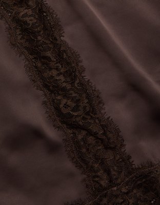 AE77 Satin Slip Lace Skirt
