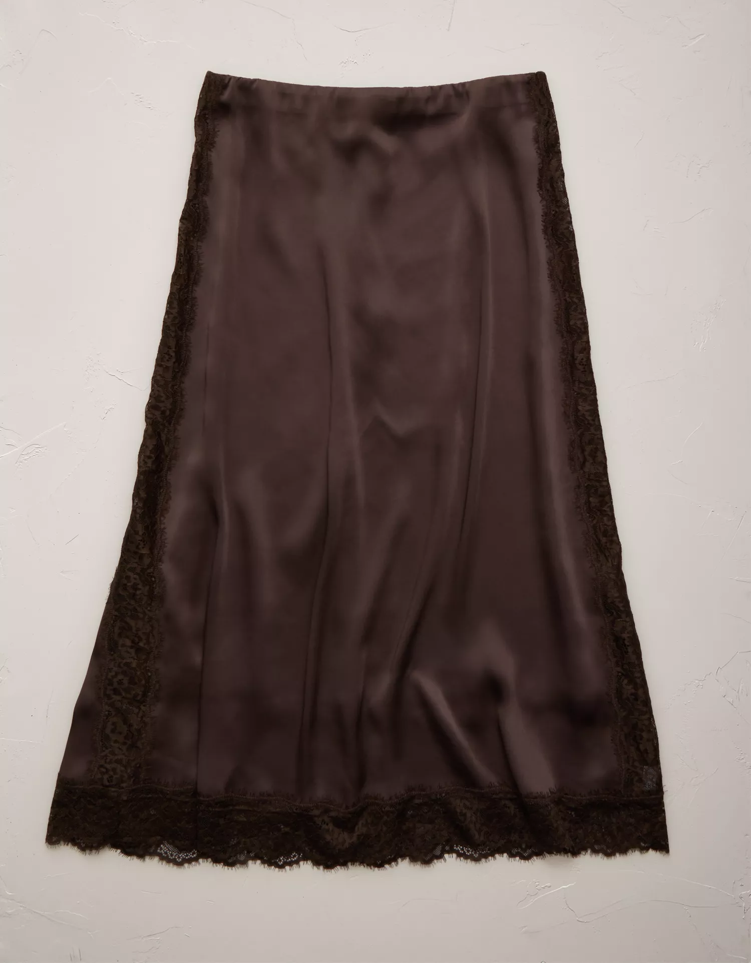 AE77 Satin Slip Lace Skirt - thumbnail 4