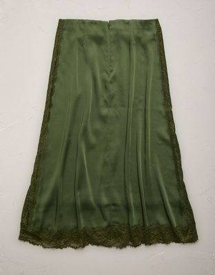 AE77 Satin Slip Lace Skirt