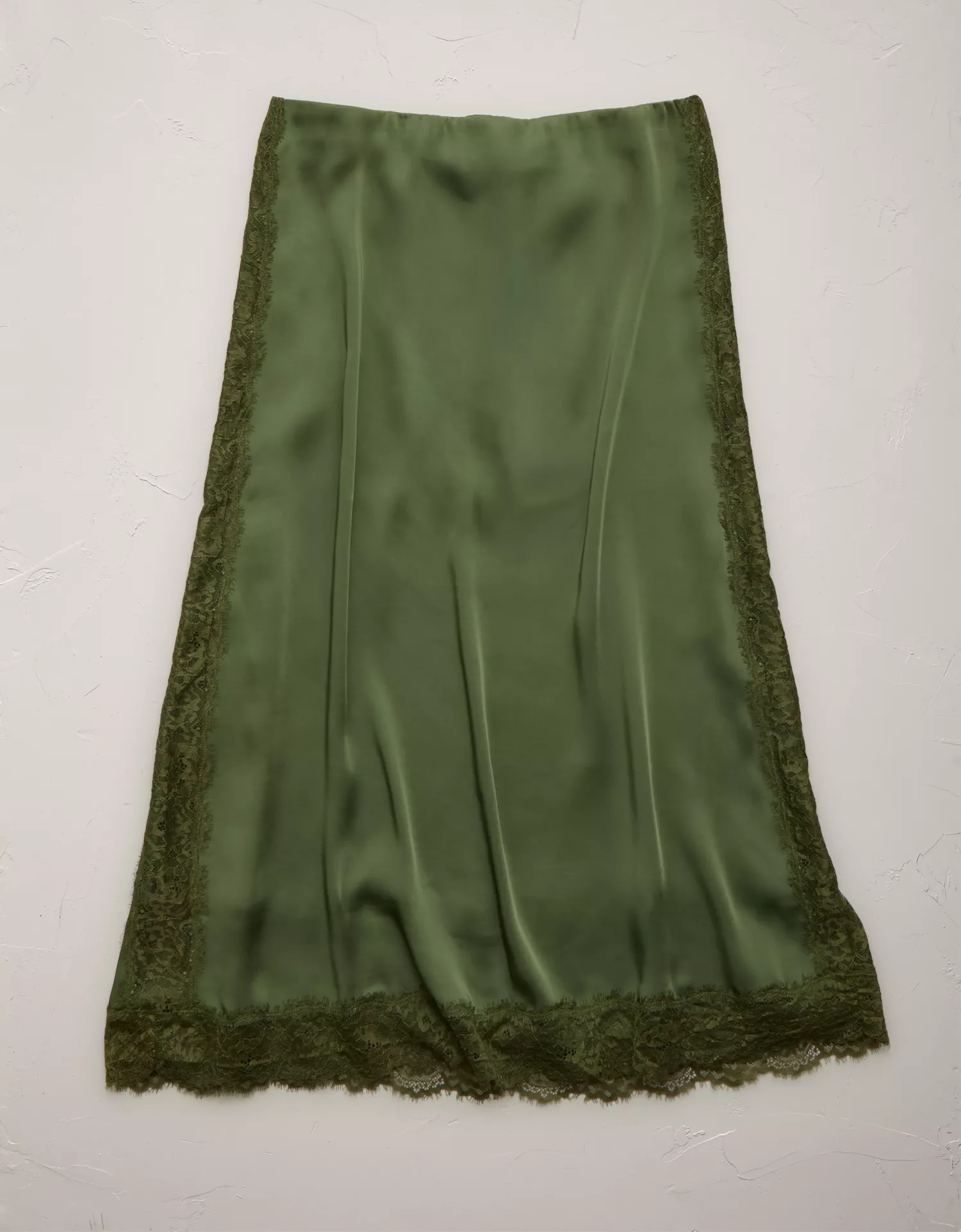 AE77 Satin Slip Lace Skirt