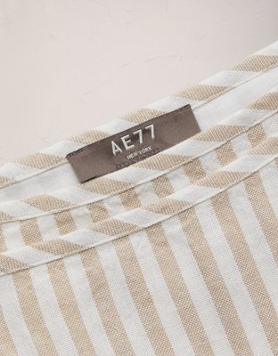 AE77 Linen-Blend Wrap Midi Skirt