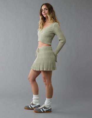 【COLOR iN ID】Back pocket knit mini skirt Glen Check Knit Mini Skirt | Windsor