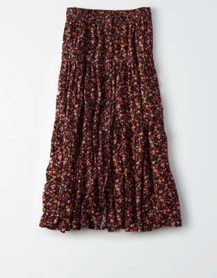 Женские юбки American Eagle AE High-Waisted Tiered Midi Skirt — фото 3