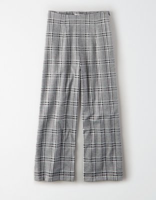 AE High Waisted Plaid Culotte Pant