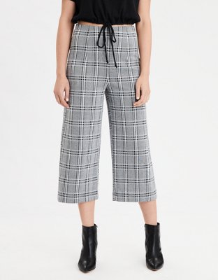 AE High Waisted Plaid Culotte Pant