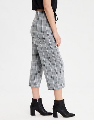 AE High Waisted Plaid Culotte Pant