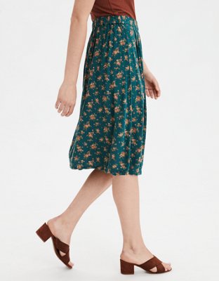 Женские юбки American Eagle AE High-Waisted Button Front Midi Skirt — фото 5