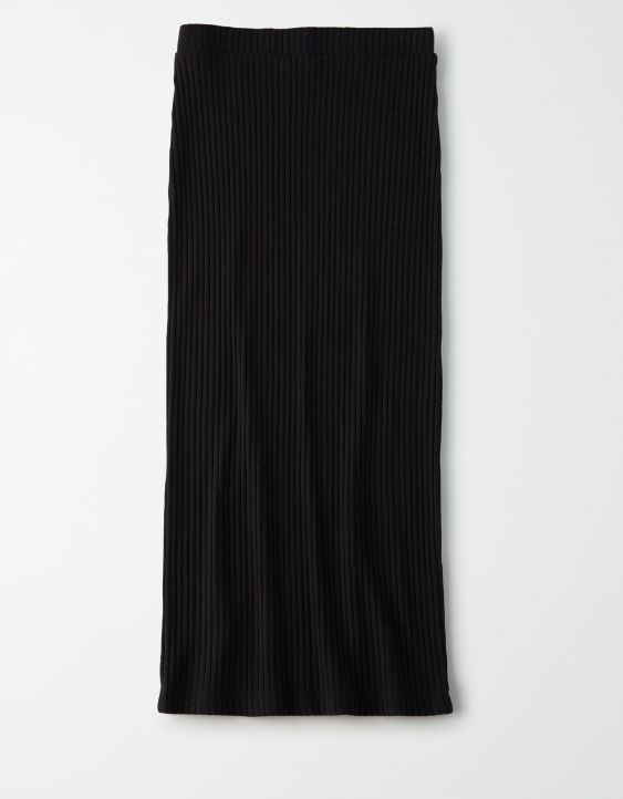 AE High-Waisted Knitted Midi Skirt