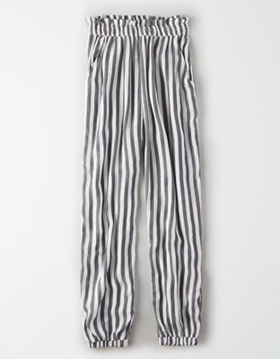 Женские брюки American Eagle AE Striped Paperbag Jogger — фото 3