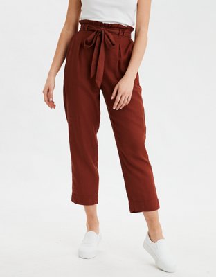 high waist paperbag pants