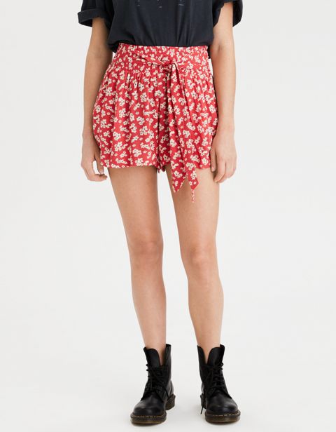 Женские брюки American Eagle AE High-Waisted Smocked Short
