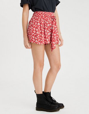 Женские брюки American Eagle AE High-Waisted Smocked Short — фото 5