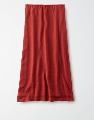 Женские юбки American Eagle AE High-Waisted Silky Midi Skirt — фото 2