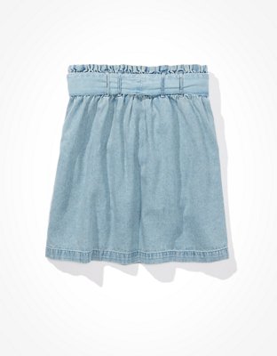 Женские юбки American Eagle AE High-Waisted Denim Paperbag Mini Skirt — фото 4