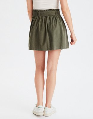 Женские юбки American Eagle AE High-Waisted Corduroy Paperbag Mini Skirt — фото 2