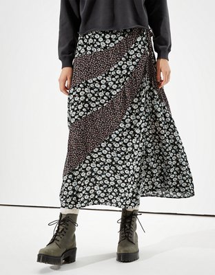 AE Printed Midi Skirt