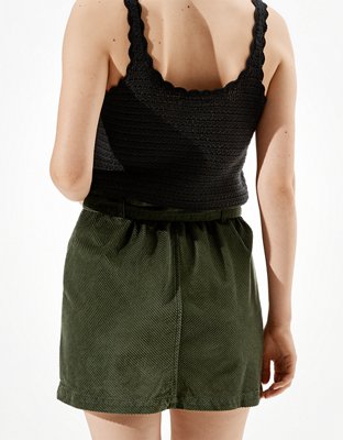 Женские юбки American Eagle AE Corduroy Belted Mini Skirt — фото 2