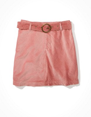 AE Corduroy Belted Mini Skirt