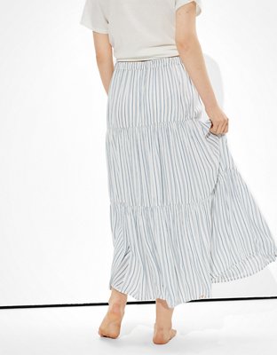 Женские юбки American Eagle AE Striped Tiered Midi Skirt — фото 2