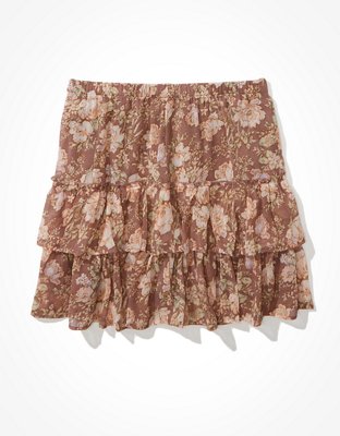 Женские юбки American Eagle AE Chiffon Tiered Ruffled Mini Skirt — фото 4