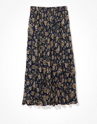 AE Floral Chiffon Midi Skirt