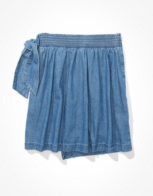 Женские юбки American Eagle AE Denim Wrap Skirt — фото 3