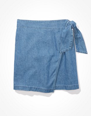 AE Denim Wrap Skirt