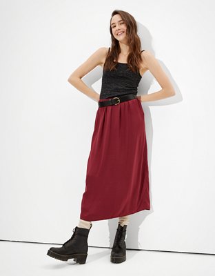 AE Silky Midi Skirt