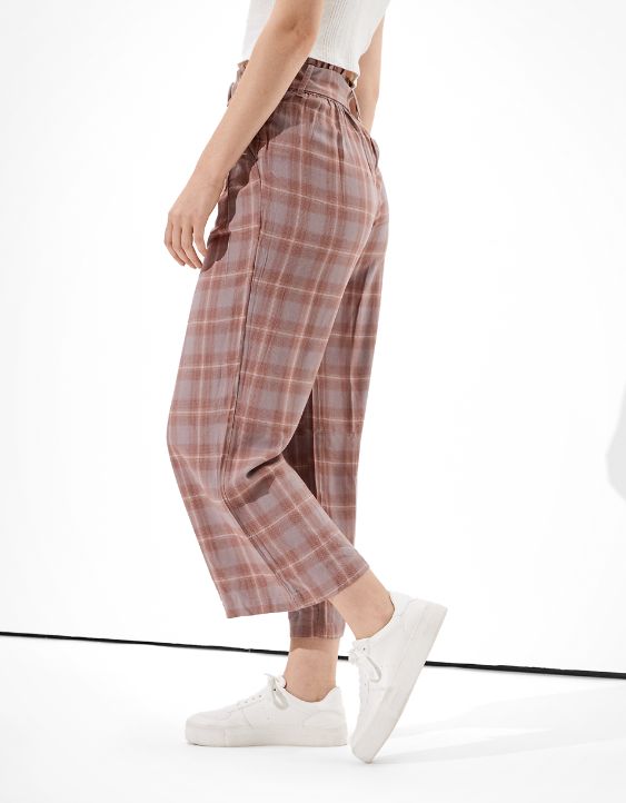 AE High-Waisted Belted Wide Leg Pant