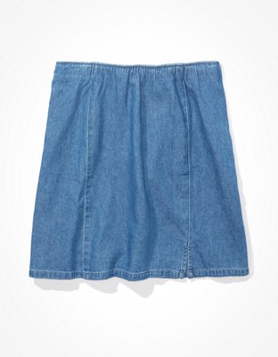 Женские юбки American Eagle AE Denim Slit Mini Skirt — фото 3