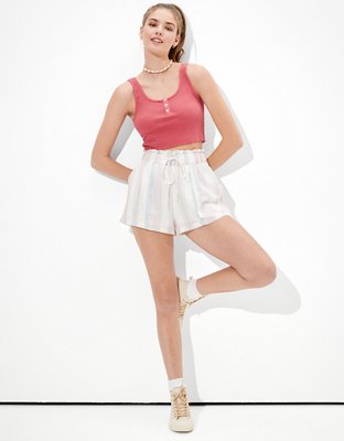 Женские брюки American Eagle AE Striped Paperbag Short — фото 4