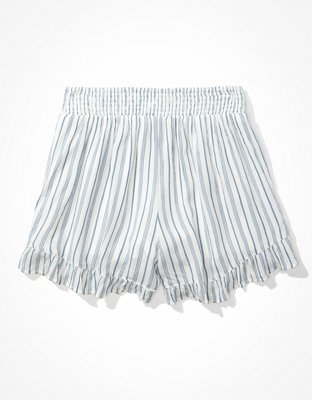 AE Striped Ruffle Runner Short